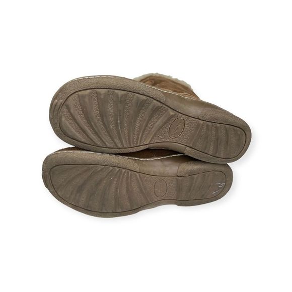 Bjorndal Lace Up Aniston Fuzzy Lined Wintee Boots Women’s Size 7 Brown Leather - Picture 7 of 9